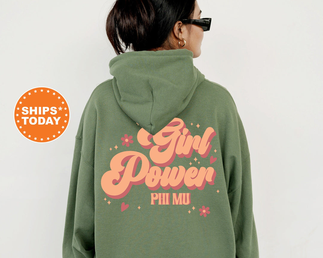 Phi Mu Girl Power Sorority Sweatshirt | Phi Mu Hoodie | Phi Mu Sweatshirt | Big Little Sorority | Greek Apparel | Sorority Merch _ 13910g