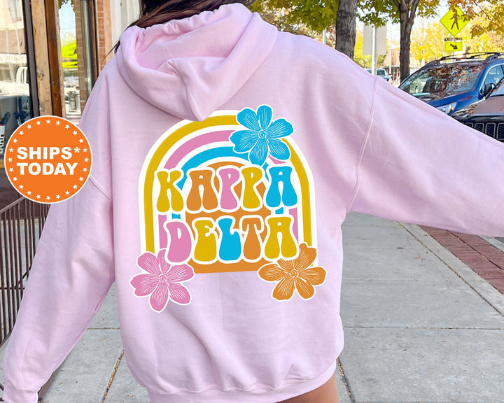 Kappa Delta Rainbow Rush Sorority Sweatshirt | Kappa Delta Hoodie | Kay Dee Sweatshirt | Greek Apparel | Big Little Reveal Gift