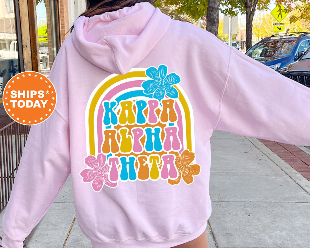 Kappa Alpha Theta Rainbow Rush Sorority Sweatshirt | Kappa Alpha Theta Hoodie Theta Sweatshirt | Sorority Merch | Big Little Gift