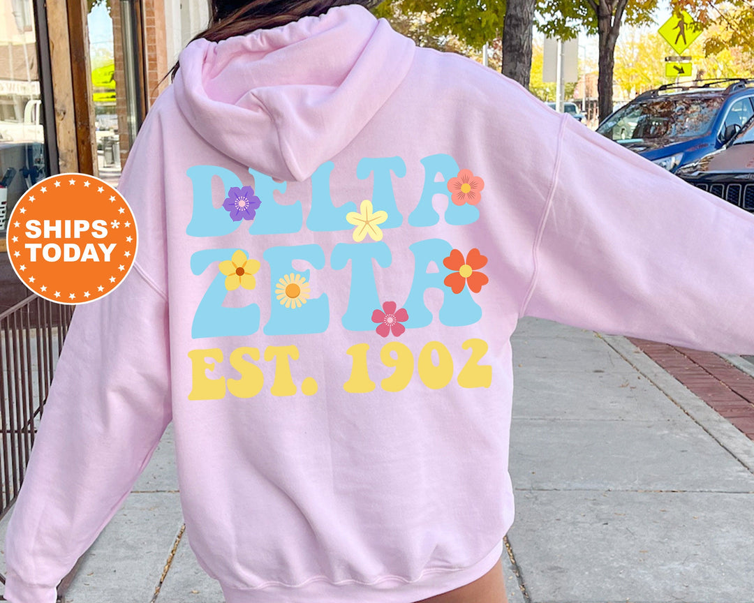 Delta Zeta Bright Buds Sorority Sweatshirt | Delta Zeta Merch | Dee Zee Sweatshirt | Delta Zeta Sorority Hoodie | Big Little Reveal