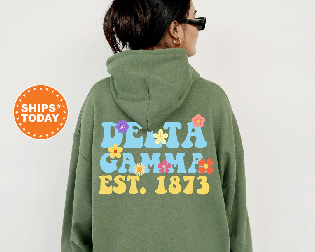Delta Gamma Bright Buds Sorority Sweatshirt | Delta Gamma Gift | Dee Gee Sweatshirt | Big Little Reveal | Sorority Merch