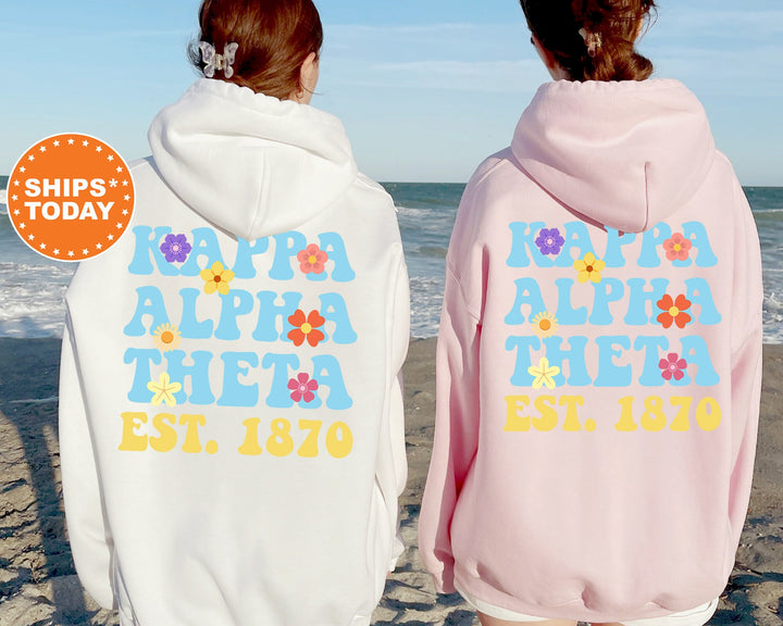 Kappa Alpha Theta Bright Buds Sorority Sweatshirt | Theta Sweatshirt | Sorority Hoodie | Kappa Alpha Theta Gift | Big Little Reveal