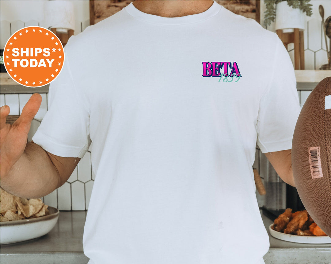 Beta Theta Pi Bright Nights Fraternity T-Shirt | Beta Theta Pi Shirt | Beta Fraternity Shirt | Fraternity Gift | Fraternity Letters | Comfort Colors Tee _ 13922g