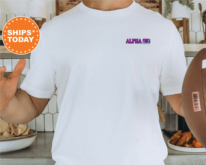 Alpha Sigma Phi Bright Nights Fraternity T-Shirt | Alpha Sig Shirt | Fraternity Apparel | Fraternity Gift | Comfort Colors Tee _ 13920g