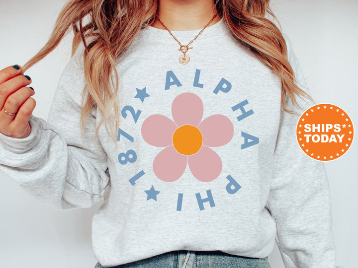 Alpha Phi Bright Floral Sorority Sweatshirt | APHI Hoodie | Big Little Sorority Reveal | Greek Sweatshirt | Trendy Floral Sweatshirt _ 7441g