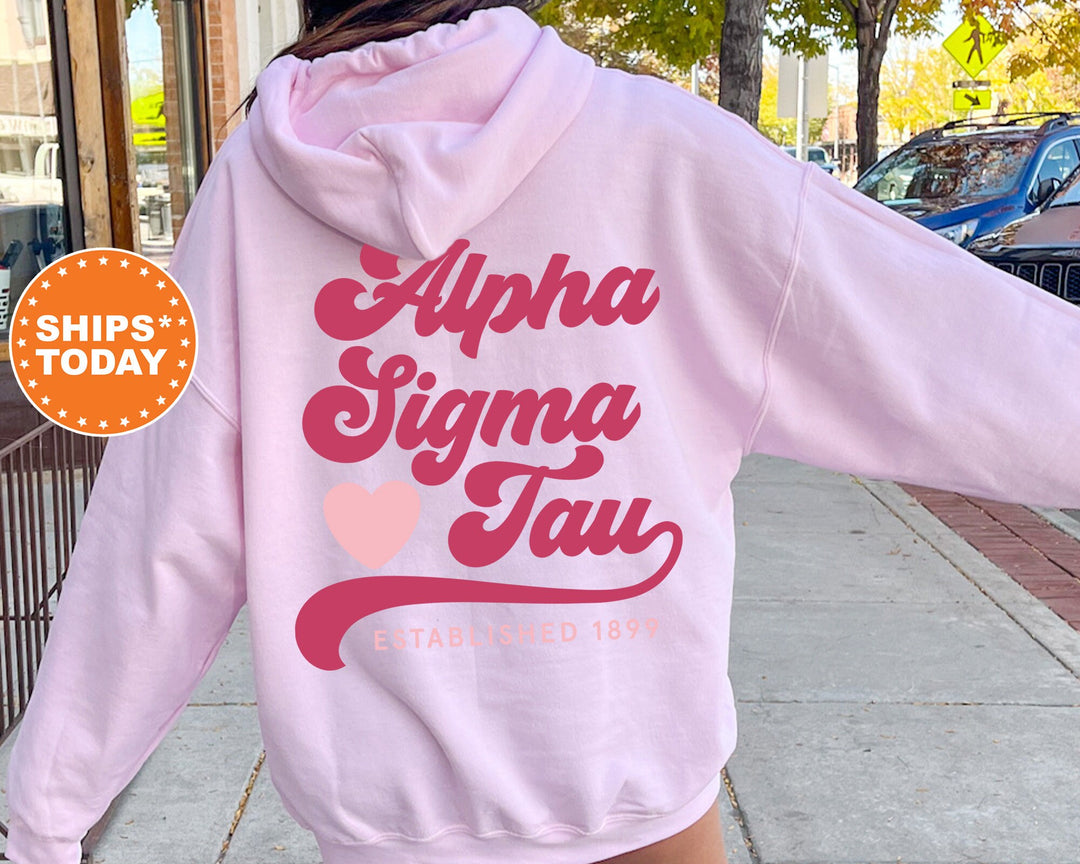 Alpha Sigma Tau Heart Haven Sorority Sweatshirt | Alpha Sigma Tau Hoodie | Crewneck Sweatshirt | Sorority Gift | Big Little Reveal