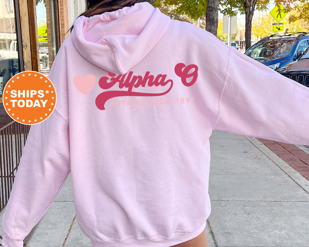Alpha Omicron Pi Heart Haven Sorority Sweatshirt | Alpha Omicron Pi Hoodie | Alpha O Sweatshirt | Big Little Reveal | Sorority Gift
