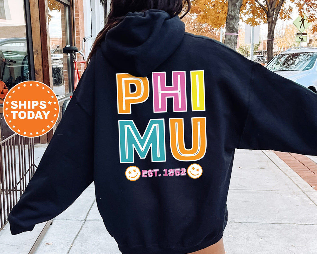 Phi Mu Frisky Script Sorority Sweatshirt | Phi Mu Hoodie | Phi Mu Sweatshirt | Sorority Apparel | Sorority Gifts For Little _ 14029g