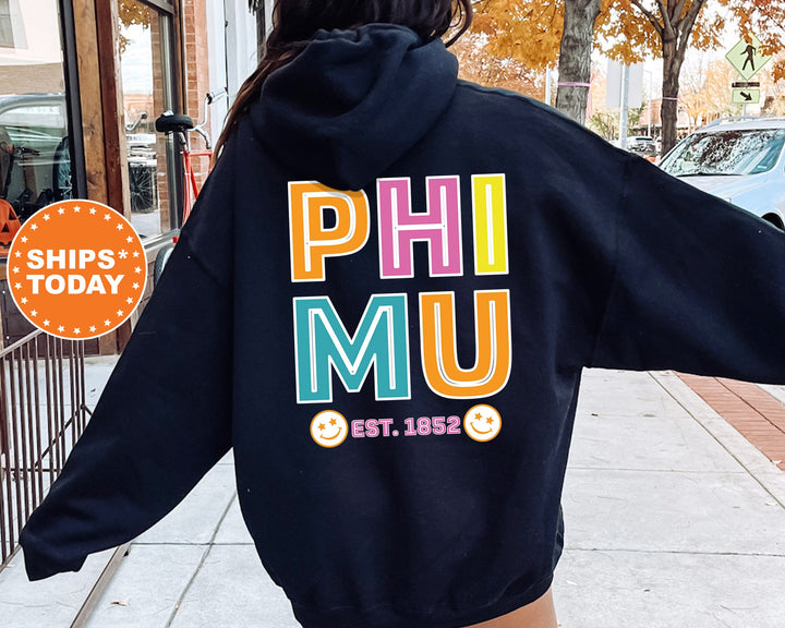 Phi Mu Frisky Script Sorority Sweatshirt | Phi Mu Hoodie | Phi Mu Sweatshirt | Sorority Apparel | Sorority Gifts For Little _ 14029g