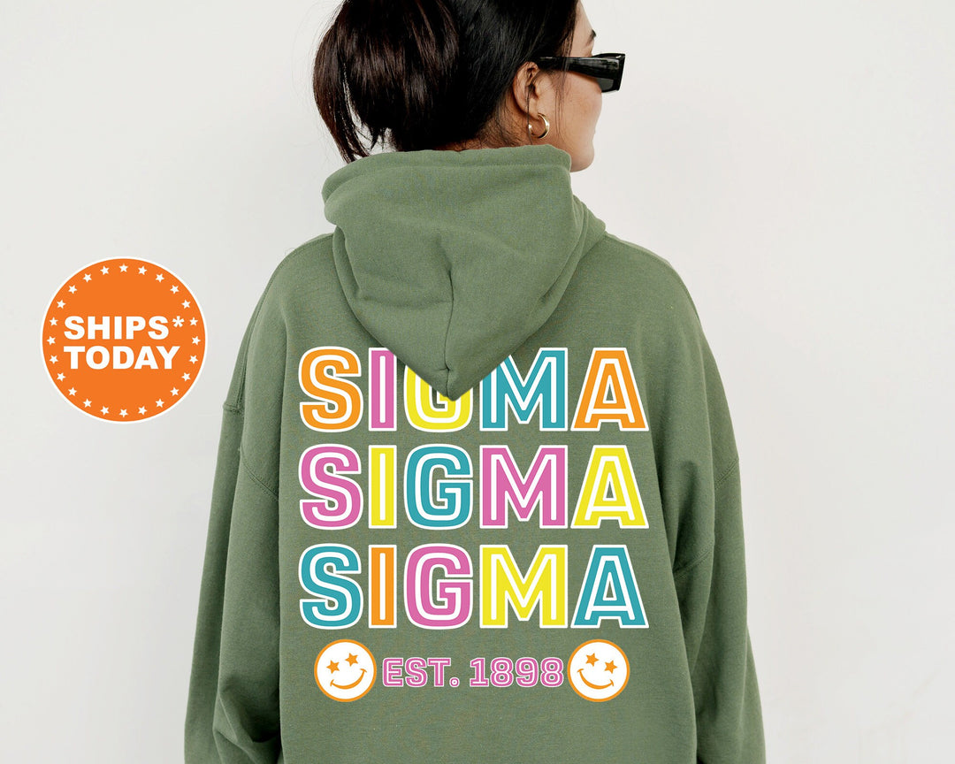 Sigma Sigma Sigma Frisky Script Sorority Sweatshirt | Tri Sigma Sweatshirt | Tri Sigma Hoodie | Greek Apparel | Big Little Gift _ 14034g