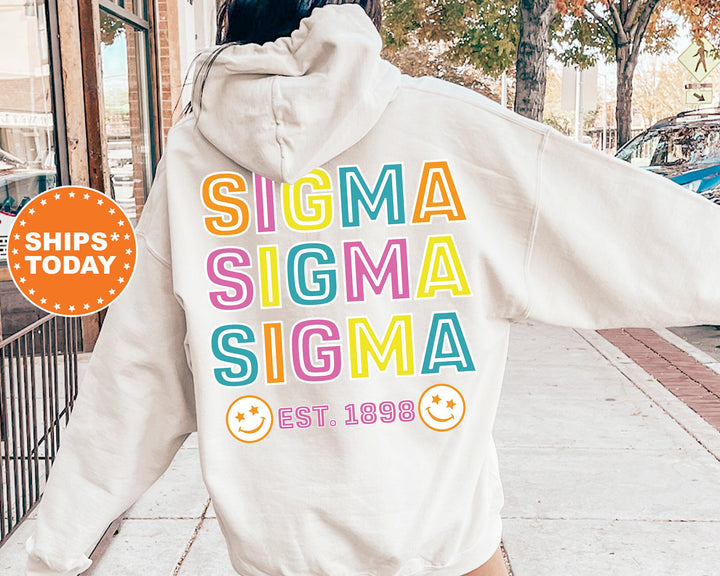 Sigma Sigma Sigma Frisky Script Sorority Sweatshirt | Tri Sigma Sweatshirt | Tri Sigma Hoodie | Greek Apparel | Big Little Gift _ 14034g