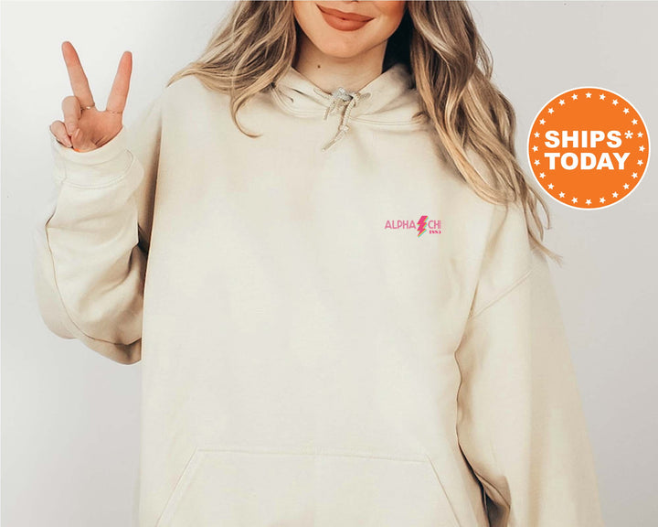 Alpha Chi Omega Sparkling Pink Sorority Sweatshirt | Alpha Chi Hoodie | ACHIO Big Little | Alpha Chi Omega Sweatshirt | AXO Merch _ 14090g