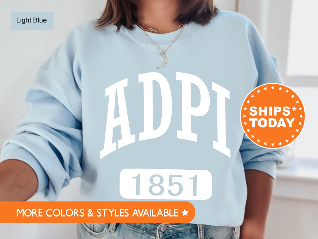 Alpha Delta Pi Athletic Sorority Sweatshirt | ADPI Hoodie | Bid Day Gifts | Sorority Merch | Big Little Reveal | Vintage Sweatshirt