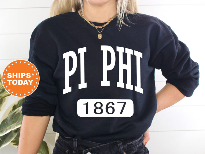 Pi Beta Phi Athletic Sorority Sweatshirt | Pi Phi Sorority Hoodie | Sorority Gift | Greek Apparel | Big Little Sorority | Bid Day 7326g