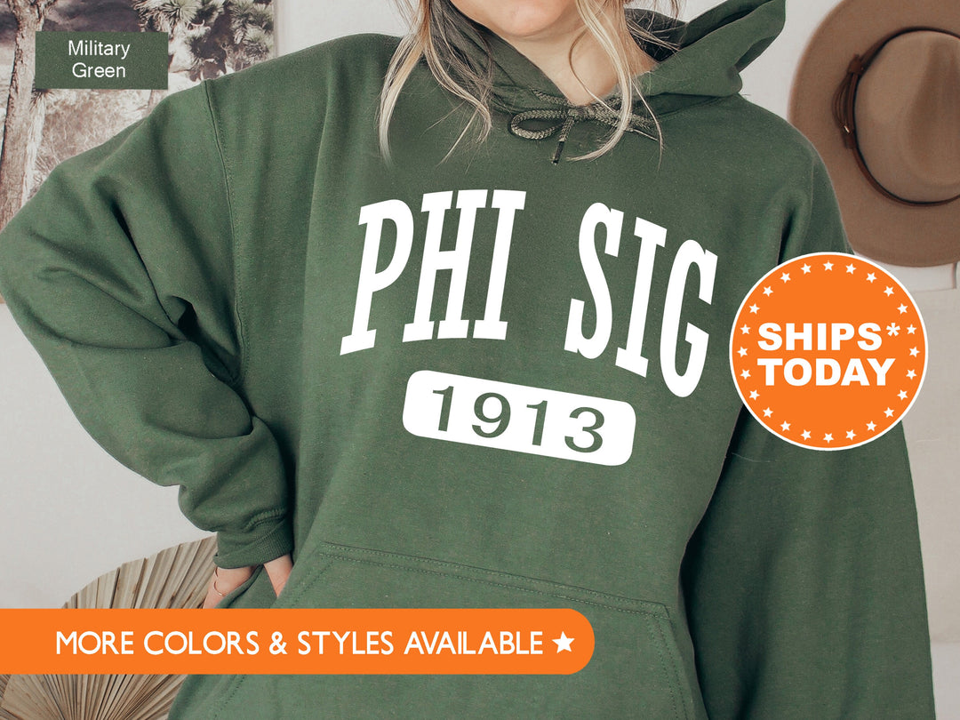 Phi Sigma Sigma Athletic Sorority Sweatshirt | Phi Sig Merch | Sorority Apparel | Phi Sig Hoodie | Big Little Reveal | Bid Day Gift 7325g