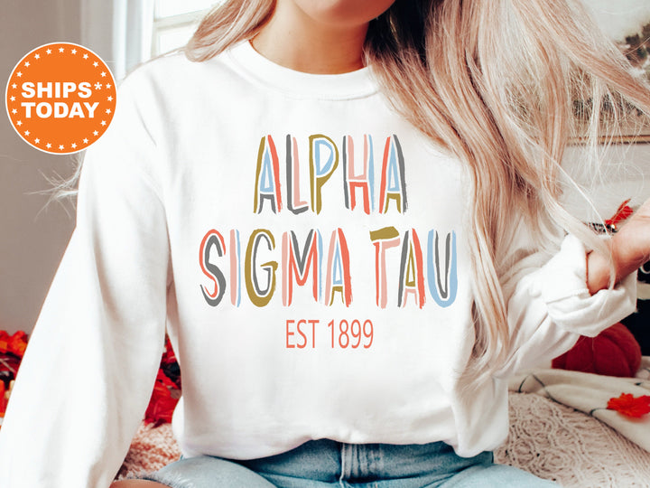 Alpha Sigma Tau Olivia Sorority Sweatshirt | Alpha Tau Sorority Sweatshirt | AST Sorority Merch | Big Little Reveal | Sorority Gift