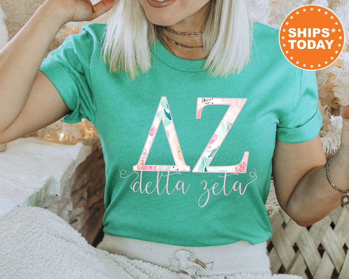 Delta Zeta Simply Paisley Sorority T-Shirt | Dee Zee Comfort Colors Shirt | Greek Letters Tees | Sorority Letters | Big Little Reveal _ 5169g
