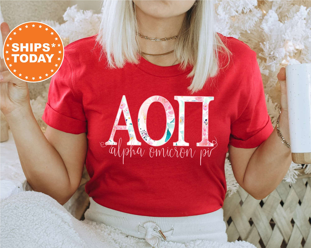 Alpha Omicron Pi Simply Paisley Sorority T-Shirt | Alpha O Comfort Colors Shirt | Greek Letters Tees | Sorority Letters | Big Little Gift _ 5160g