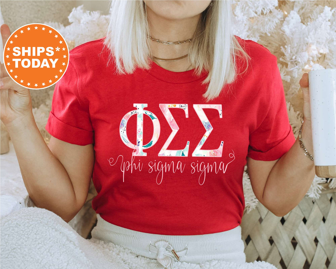 Phi Sigma Sigma Simply Paisley Sorority T-Shirt | Phi Sig Comfort Colors Shirt | Greek Letters Tees | Sorority Letters | Big Little Shirt _ 5175g