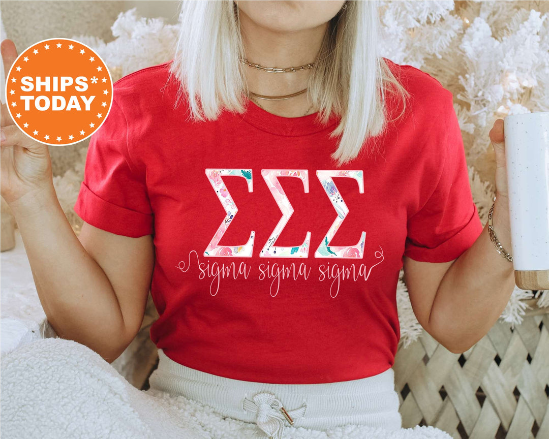 Sigma Sigma Sigma Simply Paisley Sorority T-Shirt | Tri Sigma Comfort Colors Shirt | Greek Letters | Sorority Letters | Big Little Reveal _ 5179g