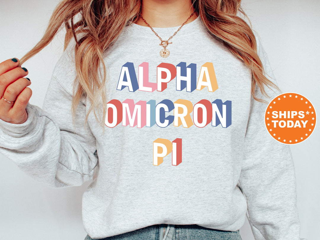 Alpha Omicron Pi Loud Box Sorority Sweatshirt | Alpha O Retro Sweatshirt | Sorority Gift | AOPI Sorority Apparel | Big Little Reveal _ 5563g