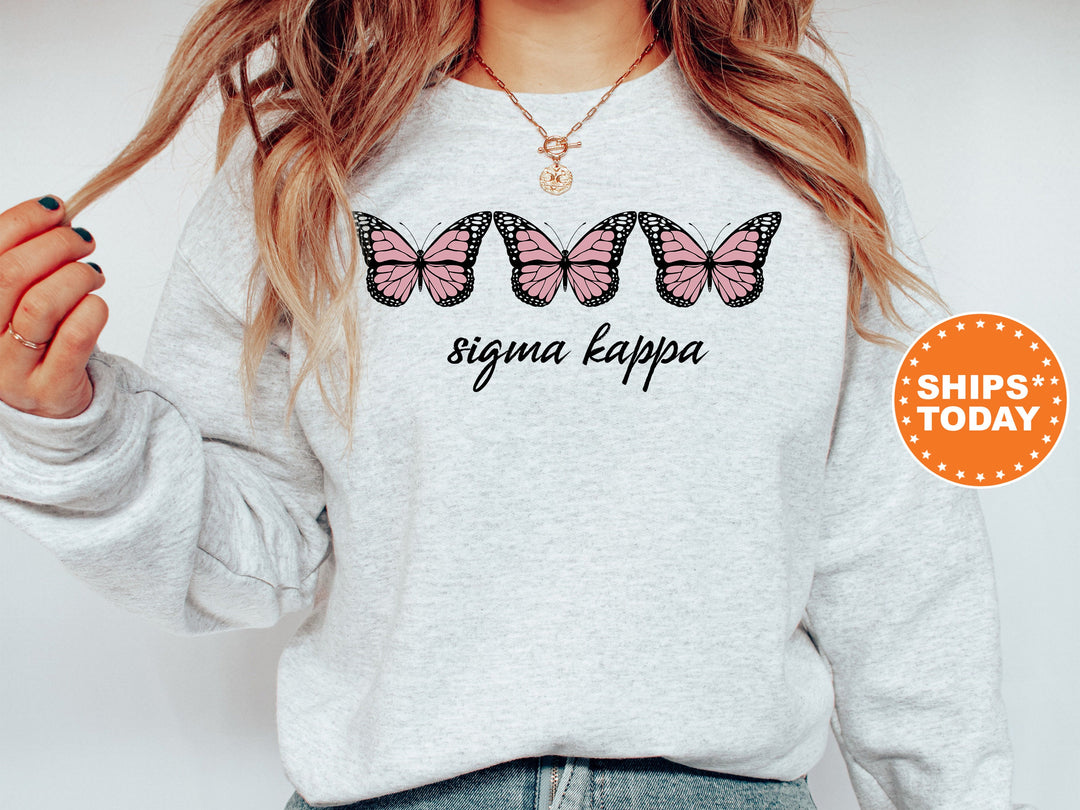 Sigma Kappa Blooming Butterfly Sorority Sweatshirt | Sig Kap Sweatshirt | Sigma Kappa Hoodie | Sorority Merch | Big Little Reveal