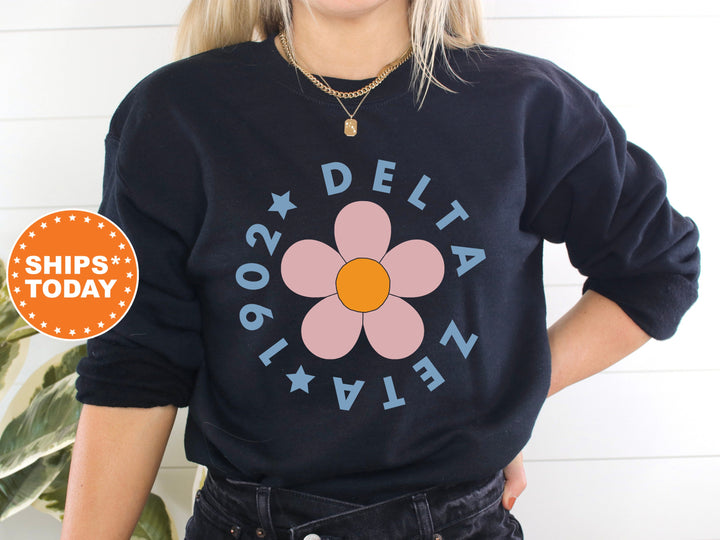 Delta Zeta Bright Floral Sorority Sweatshirt | Dee Zee Hoodie | Big Little Sorority Reveal | Greek Sweatshirt | Floral Sweatshirt _ 7449g