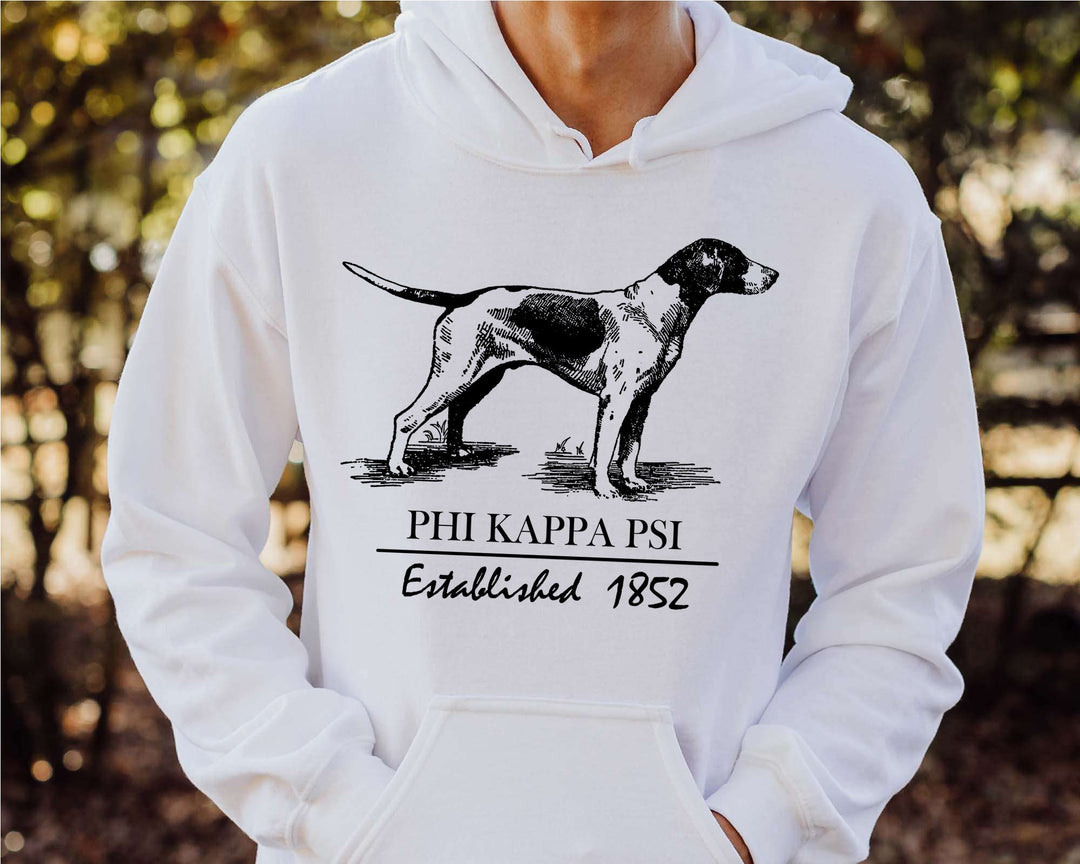 Phi Kappa Psi Pointer Fraternity Sweatshirt | Phi Psi Sweatshirt | Fraternity Hoodie | Greek Apparel | Phi Psi Recruitment Gift _ 6525g