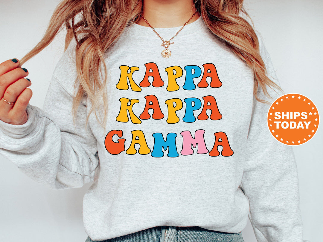 Kappa Kappa Gamma Disco Retro Sorority Sweatshirt | Kappa Sorority Hoodie | Sorority Merch | Big Little Reveal Gift | KKG Bid Day _ 7505g