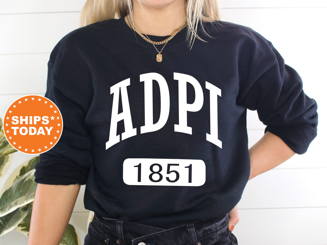 Alpha Delta Pi Athletic Sorority Sweatshirt | ADPI Hoodie | Bid Day Gifts | Sorority Merch | Big Little Reveal | Vintage Sweatshirt