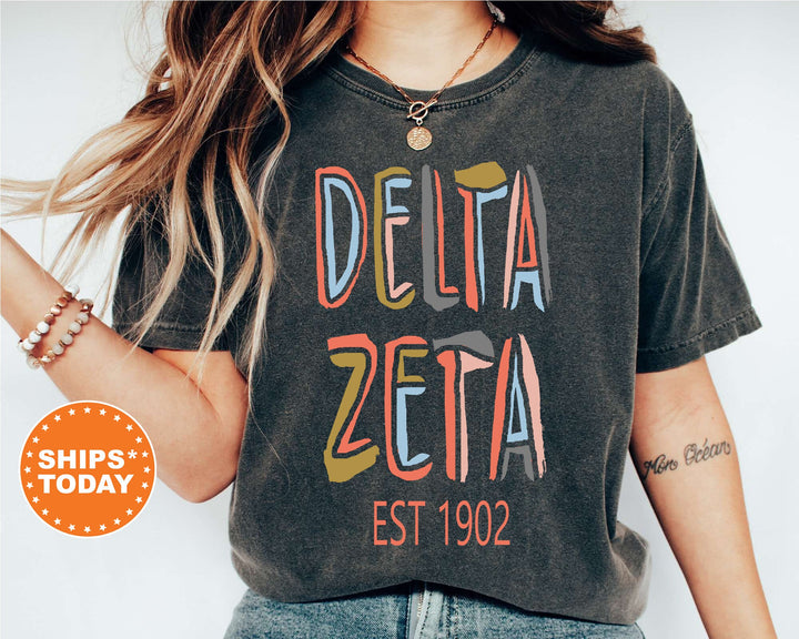 Delta Zeta Olivia Sorority T-Shirt | Dee Zee Comfort Colors Shirt | Delta Zeta Sorority Gifts | Big Little Reveal | Sorority Apparel _ 5546g