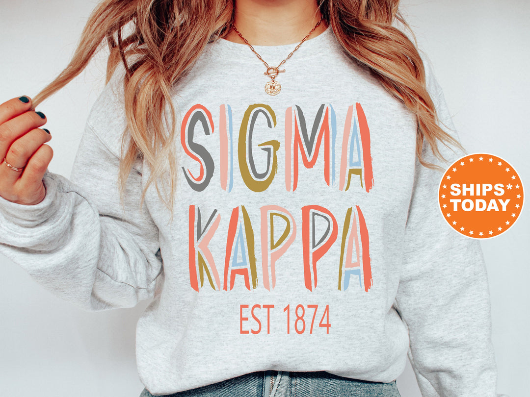 Sigma Kappa Olivia Sorority Sweatshirt | Trendy Sigma Kappa Sweatshirt | Sorority Hoodie | Sig Kap Initiation | Big Little Reveal