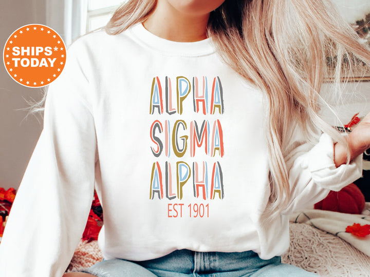 Alpha Sigma Alpha Olivia Sorority Sweatshirt | ASA Sorority Hoodie | Trendy Sweatshirt | Sorority Gift | Big Little Reveal