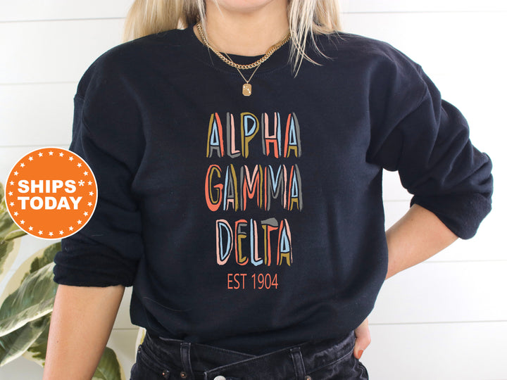 Alpha Gamma Delta Olivia Sorority Sweatshirt | Alpha Gam Greek Apparel | AGD Sorority Sweatshirt | Big Little Gift | Trendy Crewneck