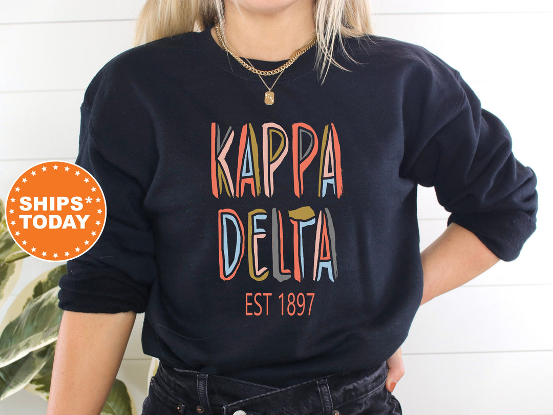 Kappa Delta Olivia Sorority Sweatshirt | Kay Dee Greek Apparel | Kappa Delta Sweatshirt | Sorority Gifts For Little | Sorority Gift