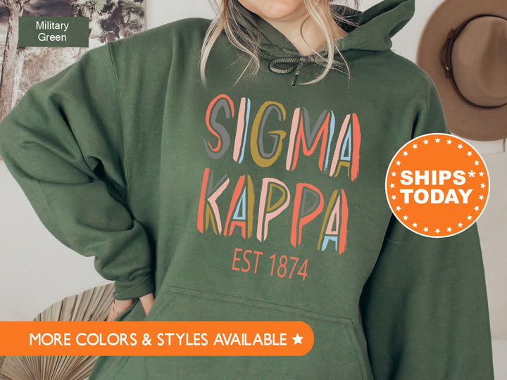 Sigma Kappa Olivia Sorority Sweatshirt | Trendy Sigma Kappa Sweatshirt | Sorority Hoodie | Sig Kap Initiation | Big Little Reveal