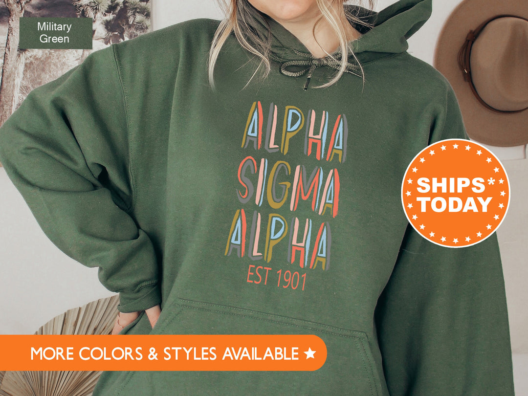 Alpha Sigma Alpha Olivia Sorority Sweatshirt | ASA Sorority Hoodie | Trendy Sweatshirt | Sorority Gift | Big Little Reveal