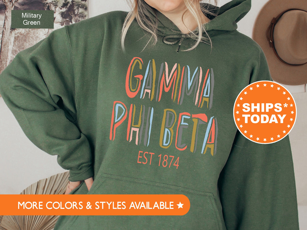 Gamma Phi Beta Olivia Sorority Sweatshirt | GPHI Apparel | Gamma Phi Hoodie | Big Little Reveal | Bid Day Gifts | Greek Apparel
