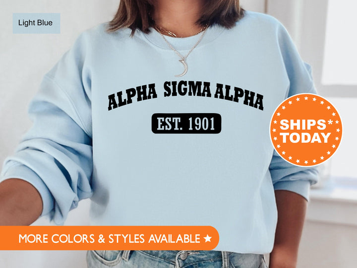 Alpha Sigma Alpha Athletic Year Sorority Sweatshirt | ASA Sorority Hoodie | Greek Apparel | Sorority Merch | Big Little Reveal Gift _ 5032g