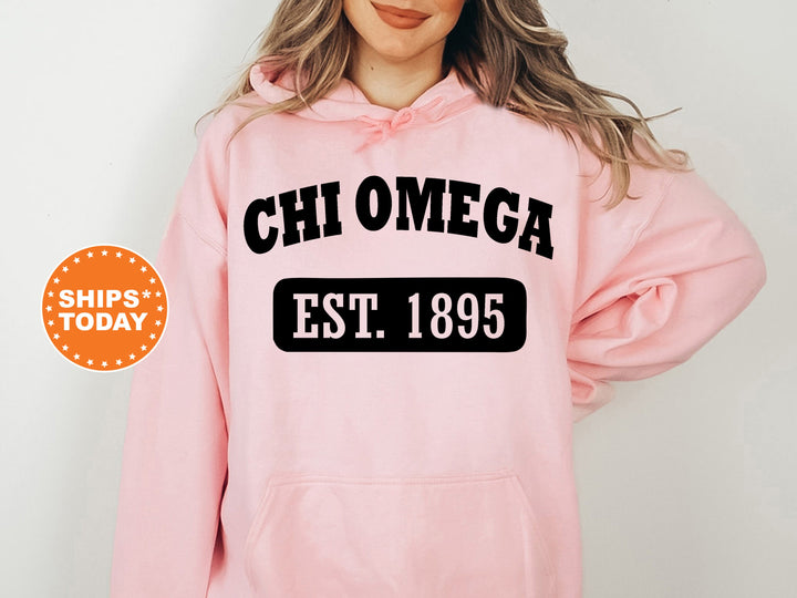 Chi Omega Athletic Year Sorority Sweatshirt | Chi O Merch | XO Initiation Gift | Sorority Reveal | Big Little Gift | Greek Apparel _ 5035g