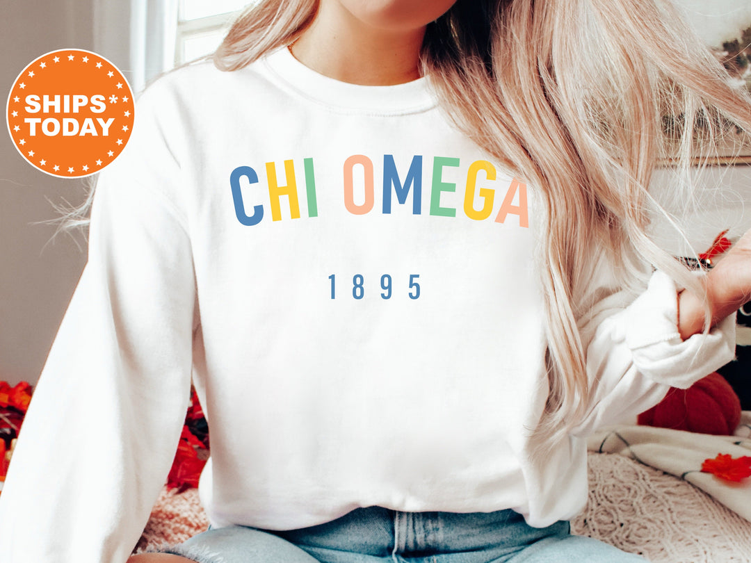 Chi Omega Retro and Year Sorority Sweatshirt | Chi O Retro Sweatshirt | Chi Omega Hoodie | Big Little Reveal | Sorority Gifts _ 8225g