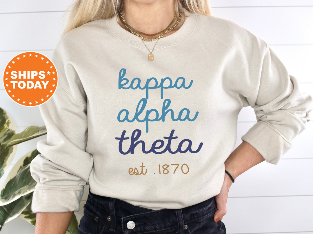 Kappa Alpha Theta The Blues Sorority Sweatshirt | Kappa Alpha Theta Sweatshirt | Theta Hoodie | Sorority Merch | Big Little Reveal _ 8283g
