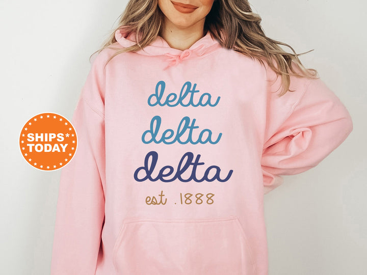 Delta Delta Delta The Blues Sorority Sweatshirt | Tri Delta Sweatshirt | Delta Delta Delta Hoodie | Big Little Gift | Sorority Merch _ 8278g