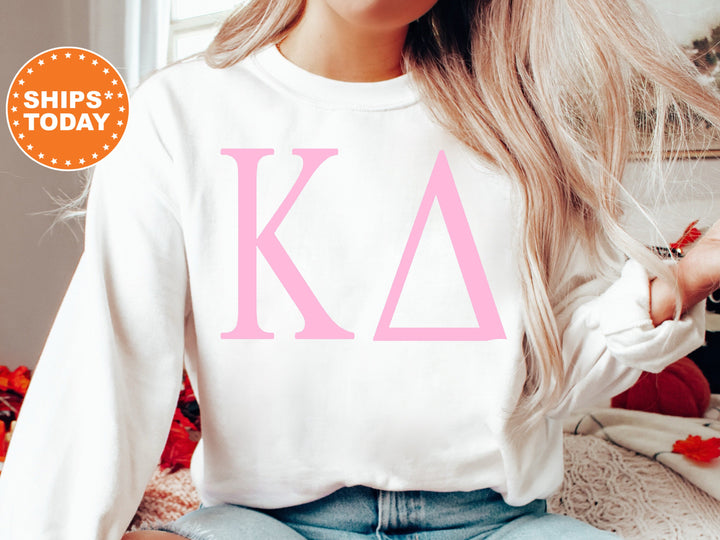 Kappa Delta Just the Letters Sorority Sweatshirt | Kappa Delta Greek Letters | Sorority Letters | Big Little Reveal | Greek Apparel
