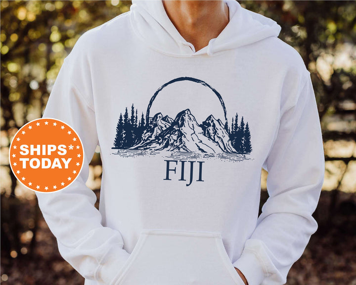 FIJI Epic Mountains Fraternity Sweatshirt | FIJI Hoodie | Phi Gamma Delta Sweatshirt | Custom Greek Apparel | College Apparel _ 6212g