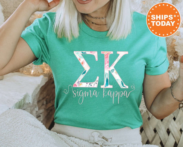 Sigma Kappa Simply Paisley Sorority T-Shirt | Sigma Kappa Comfort Colors Shirt | Greek Letters Tees | Sorority Letters | Big Little Shirt _ 5178g