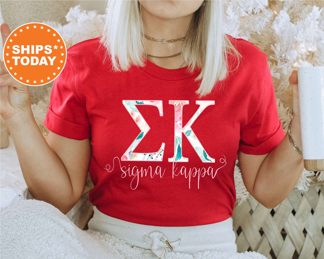 Sigma Kappa Simply Paisley Sorority T-Shirt | Sigma Kappa Comfort Colors Shirt | Greek Letters Tees | Sorority Letters | Big Little Shirt _ 5178g