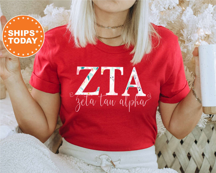 Zeta Tau Alpha Simply Paisley Sorority T-Shirt | Zeta Comfort Colors Shirt | Greek Letters Tees | Sorority Letters | Big Little Reveal _ 5181g