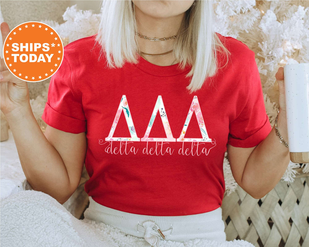 Delta Delta Delta Simply Paisley Sorority T-Shirt | Tri Delta Comfort Colors Shirt | Greek Letters | Sorority Letters | Big Little Reveal _ 5166g