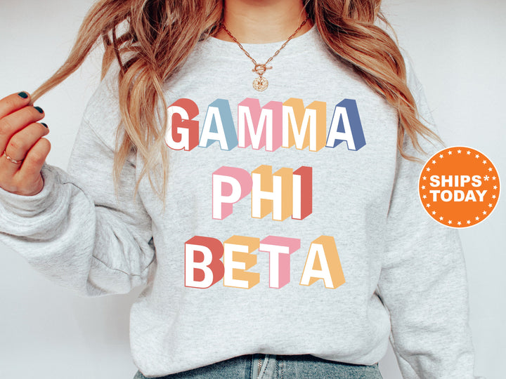Gamma Phi Beta Loud Box Sorority Sweatshirt | Gamma Phi Retro Sweatshirt | Sorority Gift | GPHI Sorority Apparel | Big Little Reveal _ 5573g